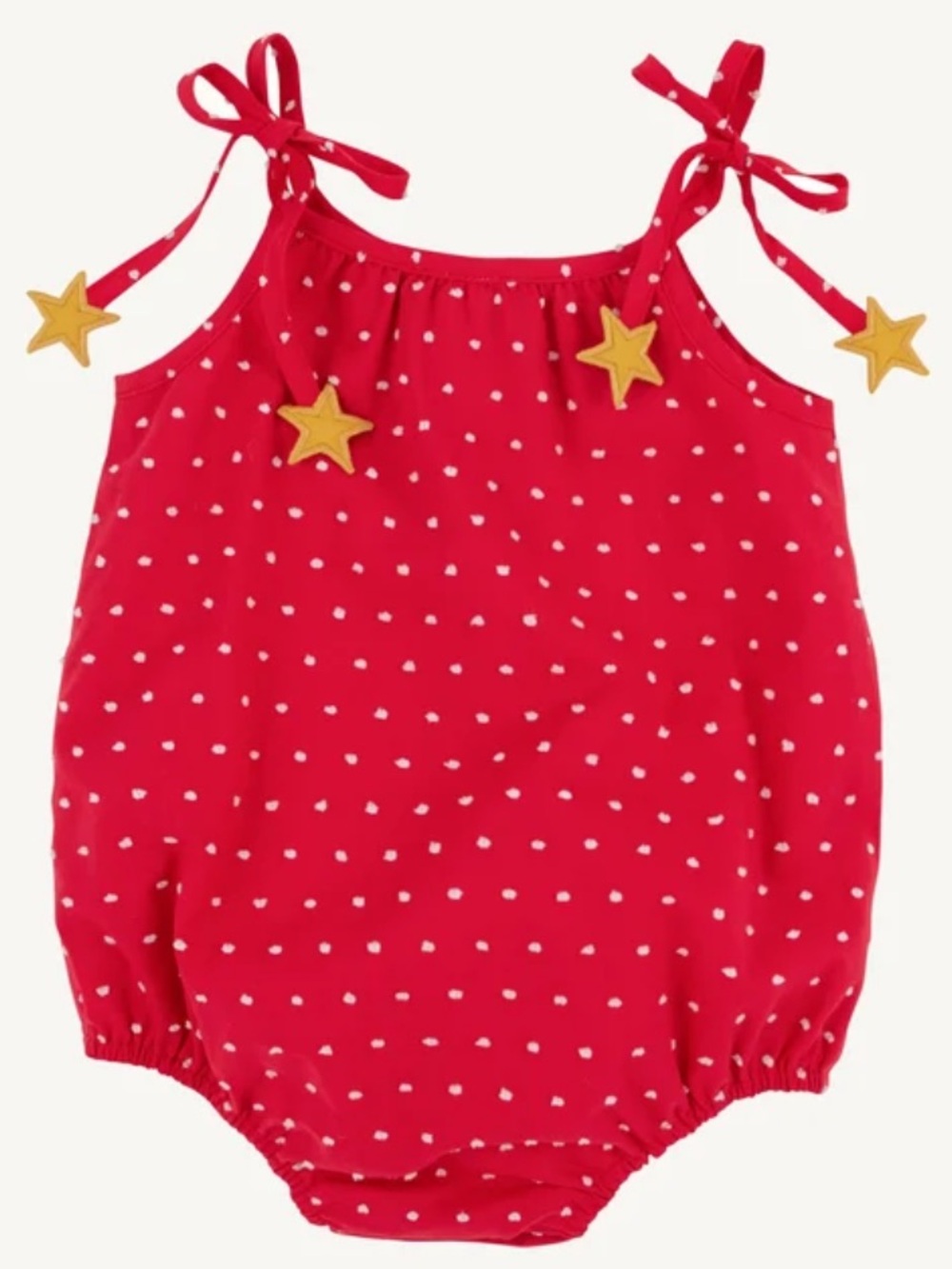 TBBC Junie B. Bubble Richmond Red & Worth Avenue Dallas Dot with Star Ties 3T